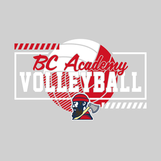 Bay City Academy - Volleyball - Framed School Name with Volleyball Shape &amp; Mascot