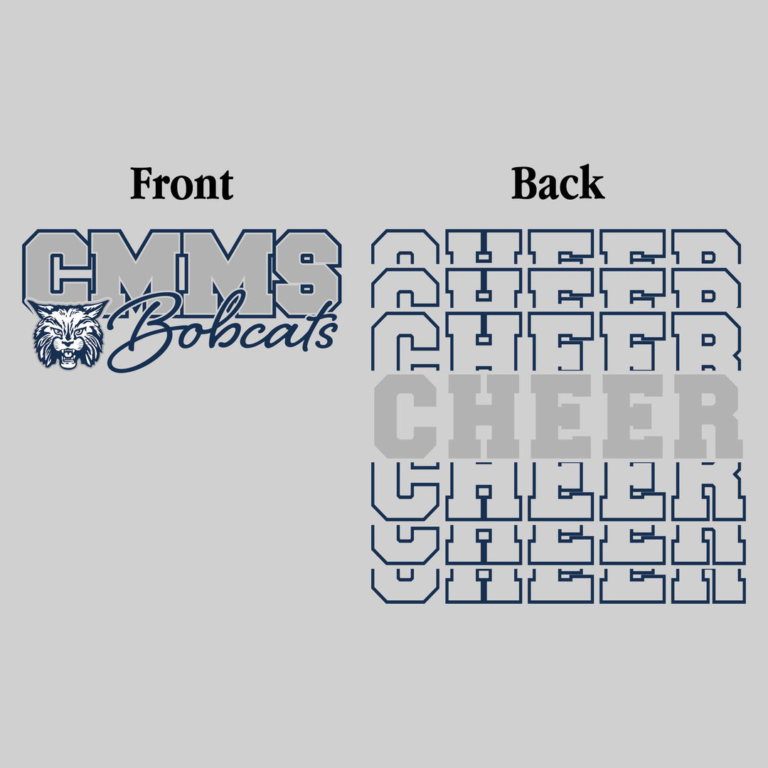 CMMS Bobcats - Cheer - CMMS Bobcats with Cheer Repeated on Back