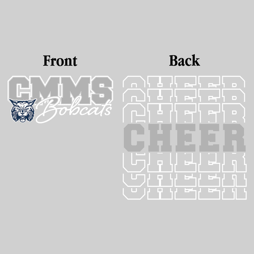 CMMS Bobcats - Cheer - CMMS Bobcats with Cheer Repeated on Back