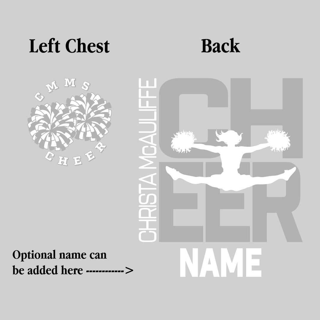 CMMS - Cheer - Cheer Stacked with Cheerleader Silhouette