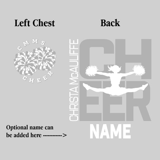 CMMS - Cheer - Cheer Stacked with Cheerleader Silhouette