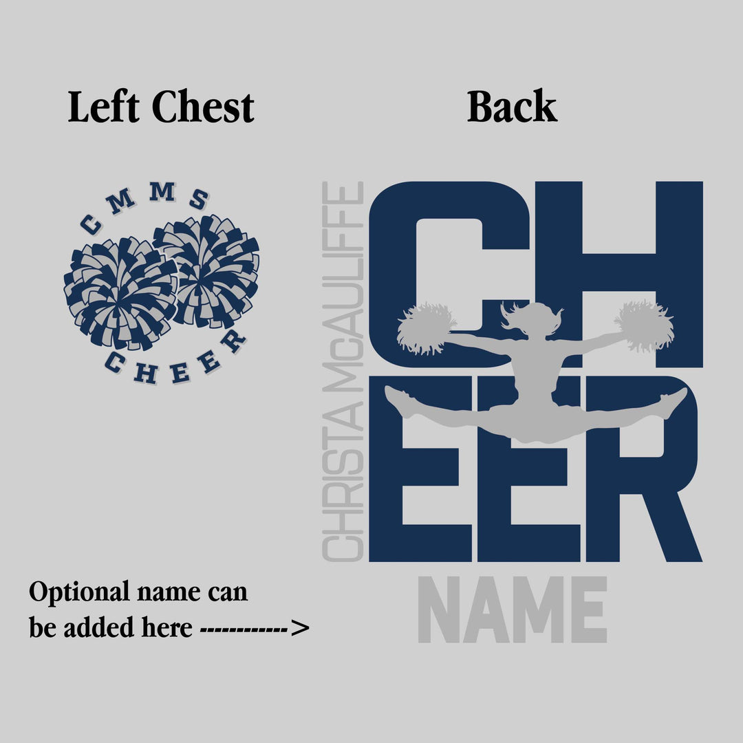 CMMS - Cheer - Cheer Stacked with Cheerleader Silhouette