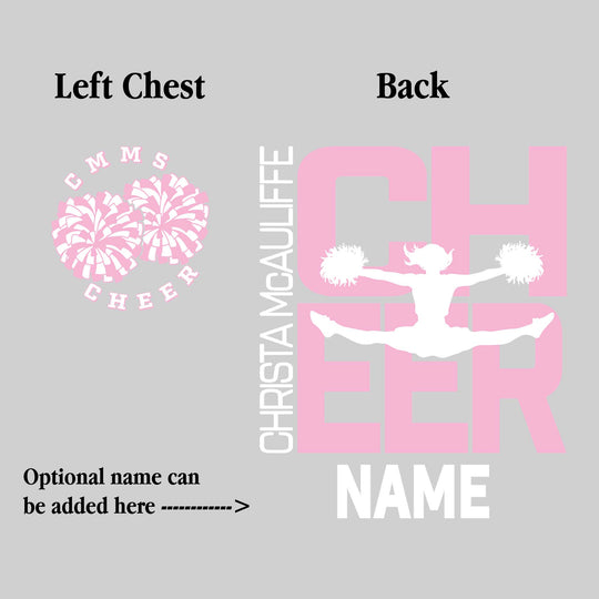 CMMS - Cheer - Cheer Stacked with Cheerleader Silhouette