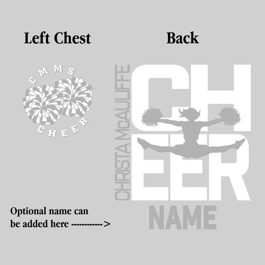 CMMS - Cheer - Cheer Stacked with Cheerleader Silhouette