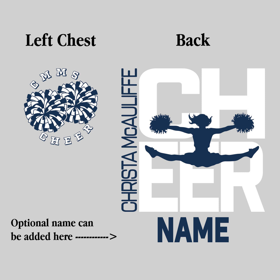 CMMS - Cheer - Cheer Stacked with Cheerleader Silhouette