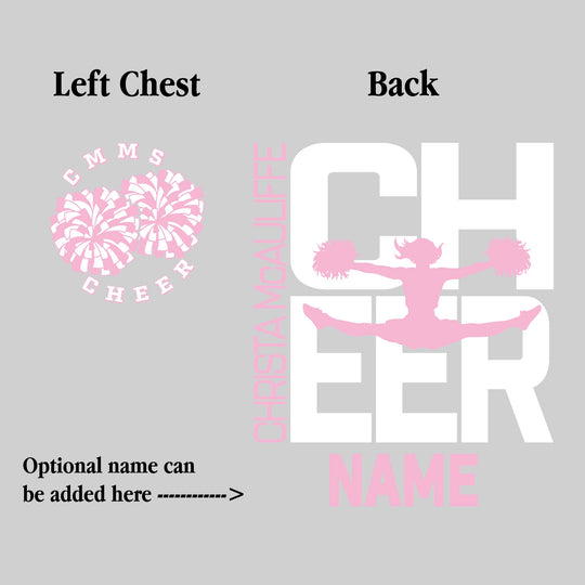 CMMS - Cheer - Cheer Stacked with Cheerleader Silhouette