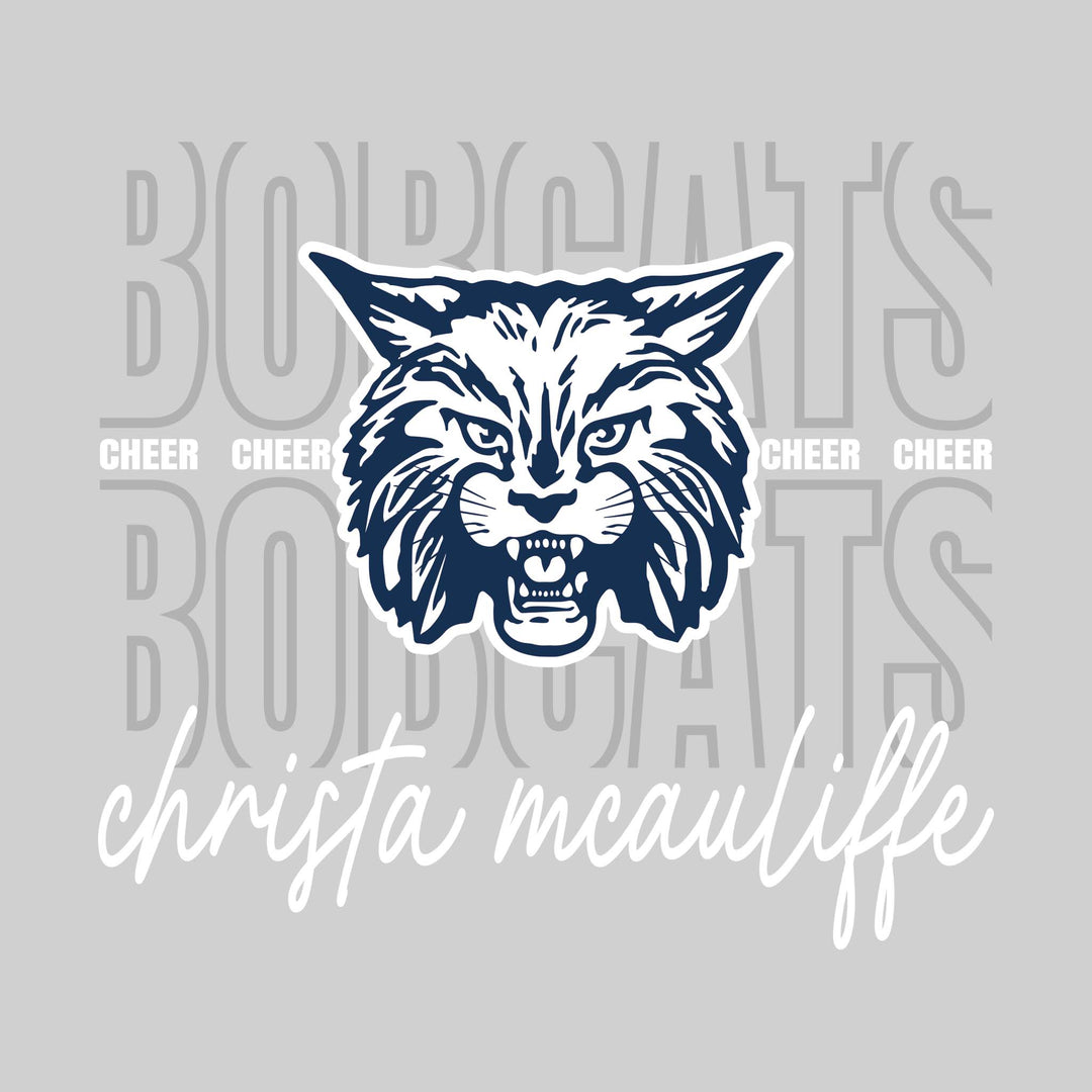 CMMS Bobcats - Cheer - Outlined Bobcats with Cursive School Name