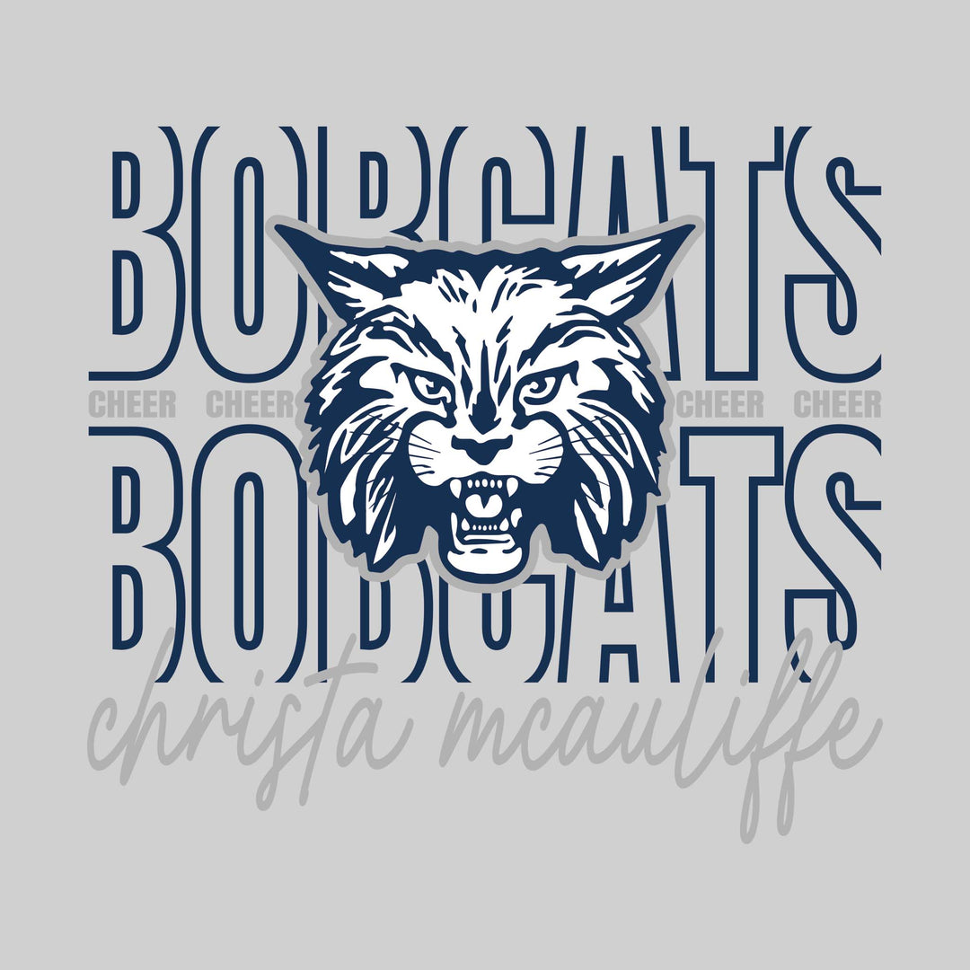 CMMS Bobcats - Cheer - Outlined Bobcats with Cursive School Name