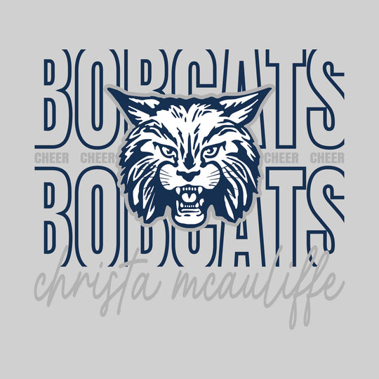 CMMS Bobcats - Cheer - Outlined Bobcats with Cursive School Name