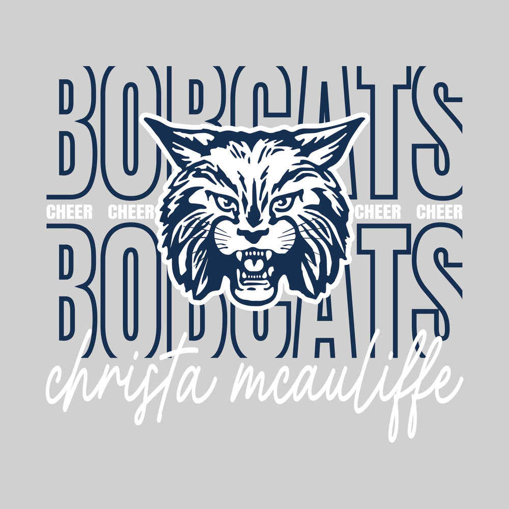 CMMS Bobcats - Cheer - Outlined Bobcats with Cursive School Name