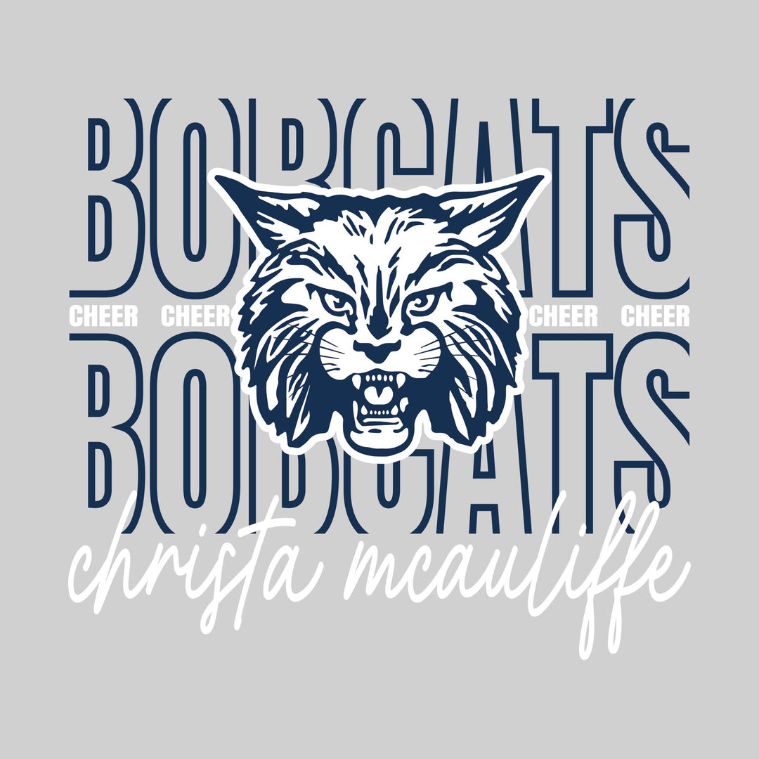 CMMS Bobcats - Cheer - Outlined Bobcats with Cursive School Name