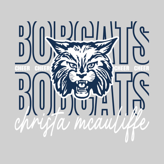 CMMS Bobcats - Cheer - Outlined Bobcats with Cursive School Name
