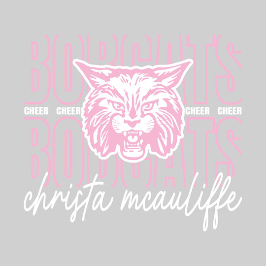 CMMS Bobcats - Cheer - Outlined Bobcats with Cursive School Name