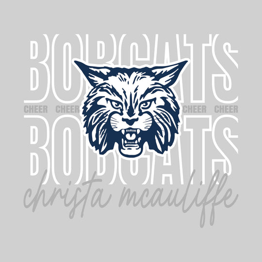 CMMS Bobcats - Cheer - Outlined Bobcats with Cursive School Name