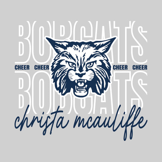 CMMS Bobcats - Cheer - Outlined Bobcats with Cursive School Name