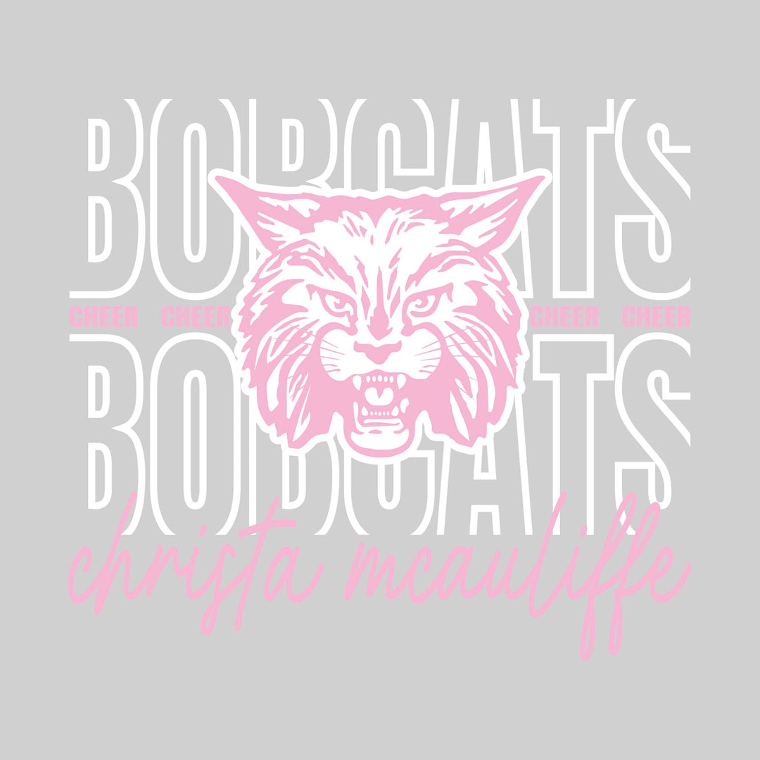 CMMS Bobcats - Cheer - Outlined Bobcats with Cursive School Name