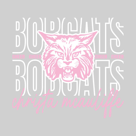 CMMS Bobcats - Cheer - Outlined Bobcats with Cursive School Name
