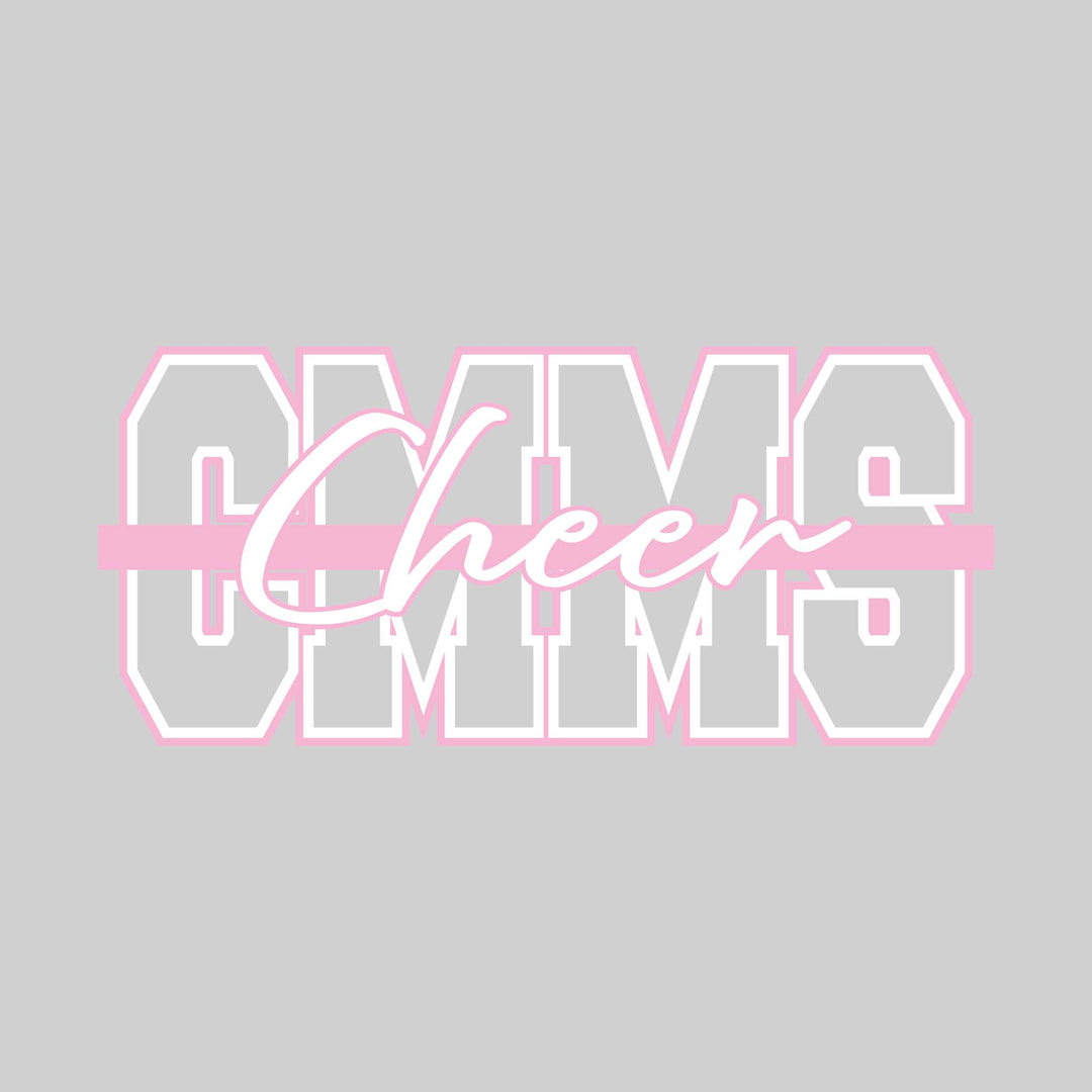 CMMS - Cheer - Outlined CMMS with Cursive Cheer &amp; Color Bar