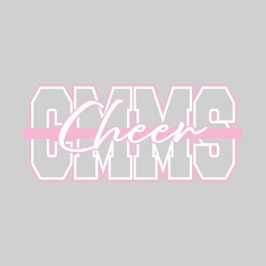 CMMS - Cheer - Outlined CMMS with Cursive Cheer &amp; Color Bar