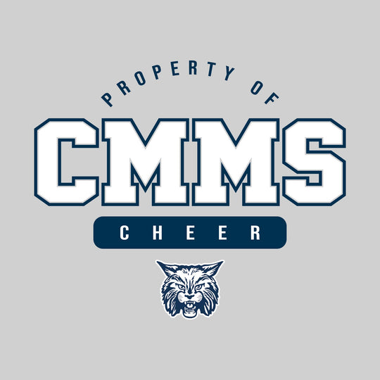 CMMS Bobcats - Cheer - Property of CMMS Cheer with Lower Mascot