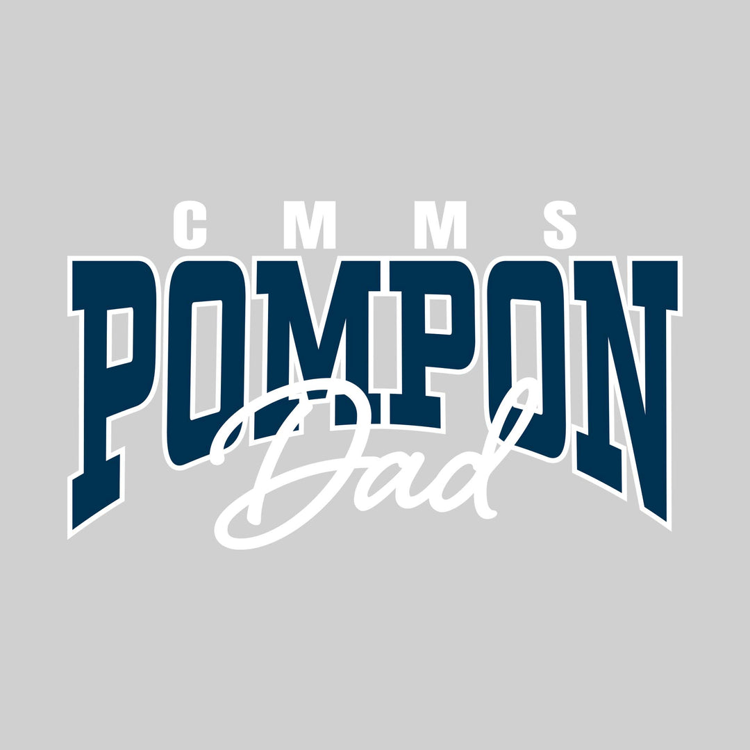 CMMS - Poms - CMMS Pompon Dad - Arched Pompon with Cursive Dad