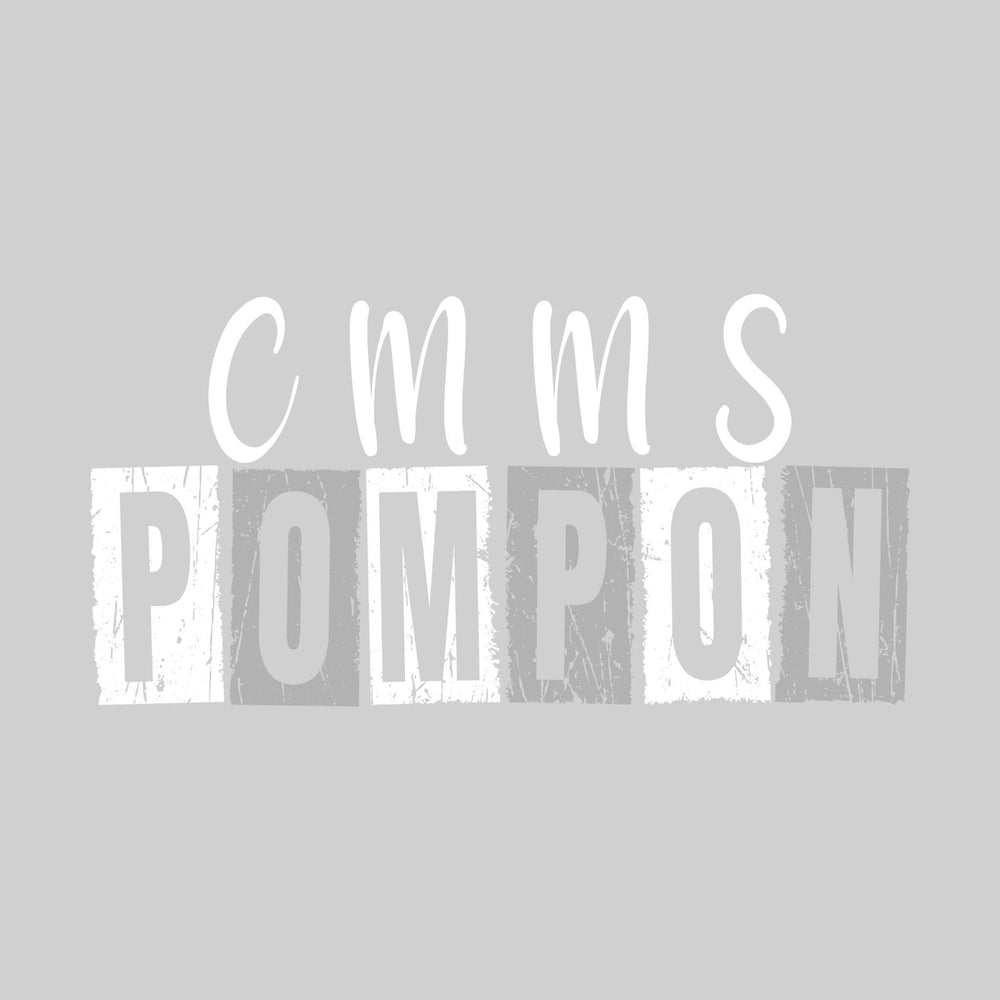 CMMS - Poms - CMMS Pompon with Distressed Text