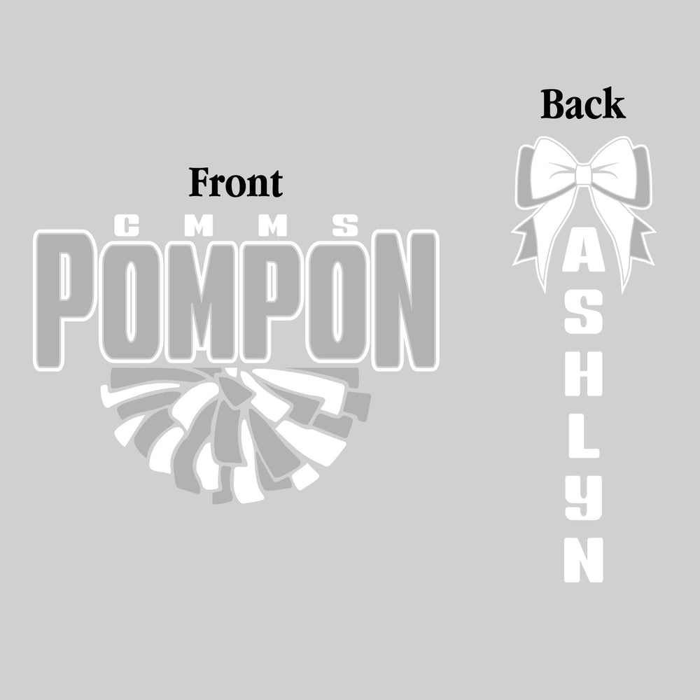 CMMS - Poms - CMMS Pompon with Half Pom and Optional Name