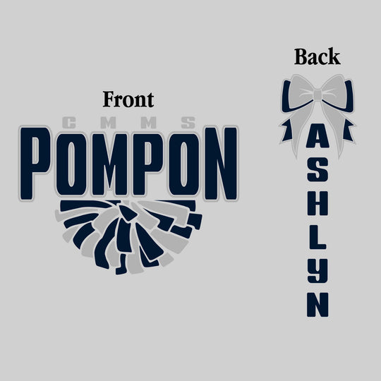 CMMS - Poms - CMMS Pompon with Half Pom and Optional Name