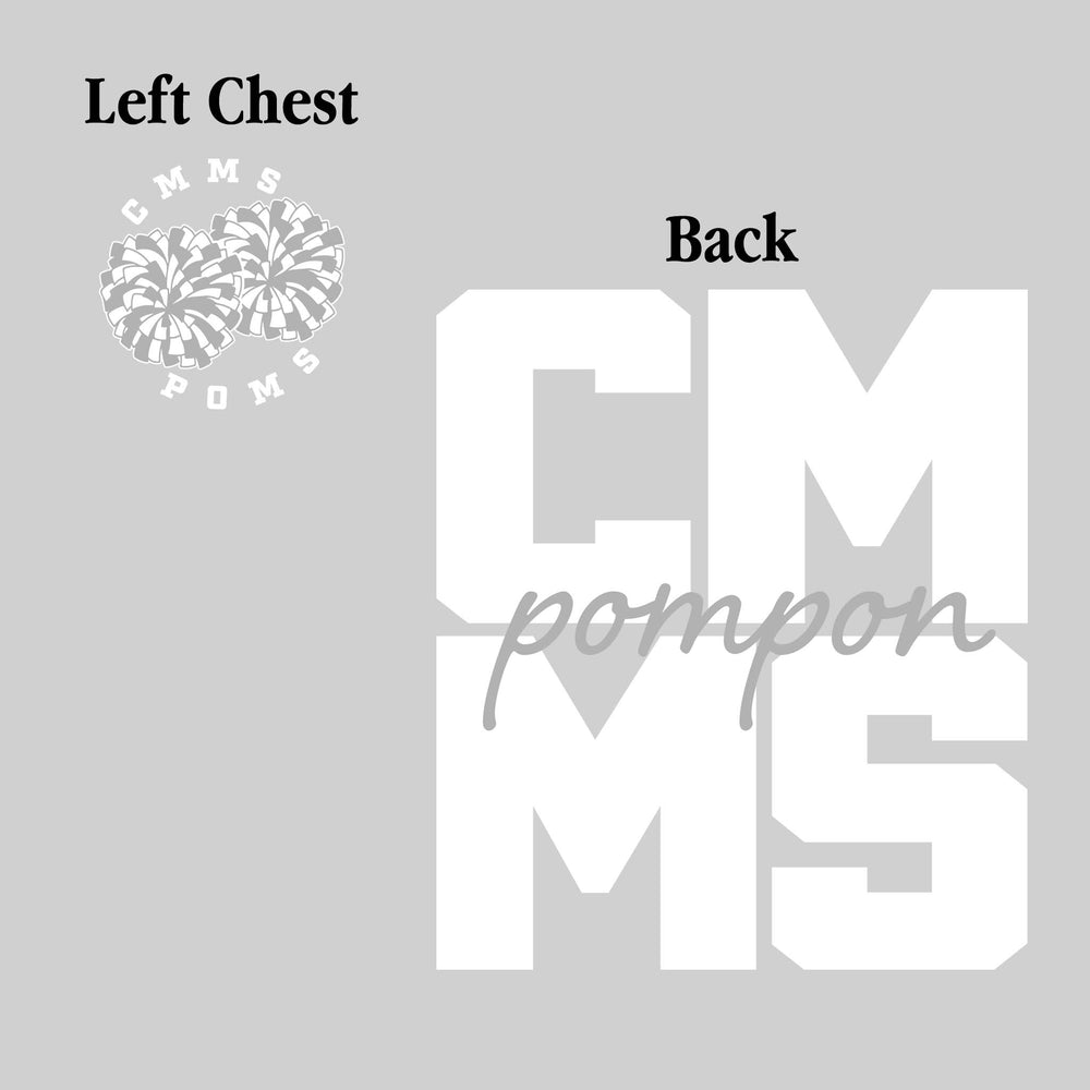 CMMS - Poms - CMMS Stacked with Cursive Pompon