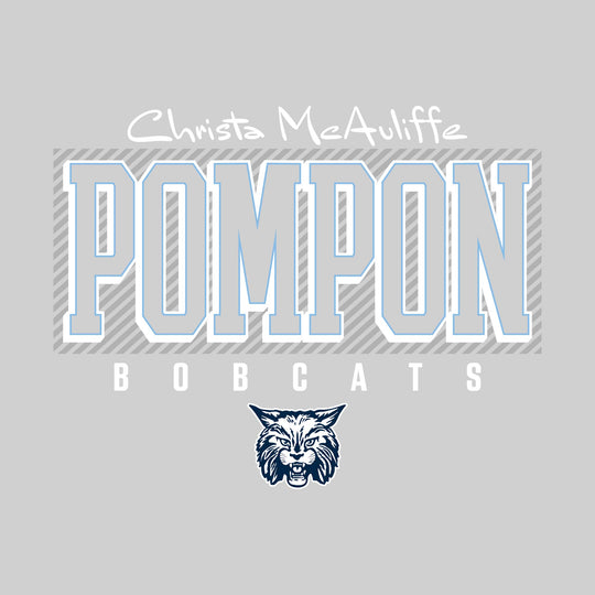 CMMS - Poms - Christa McAuliffe Pompon with Diagonal Stripes