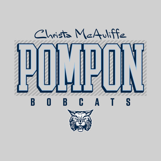 CMMS - Poms - Christa McAuliffe Pompon with Diagonal Stripes