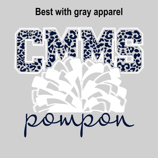 CMMS - Poms - Leopard Print CMMS with Pom