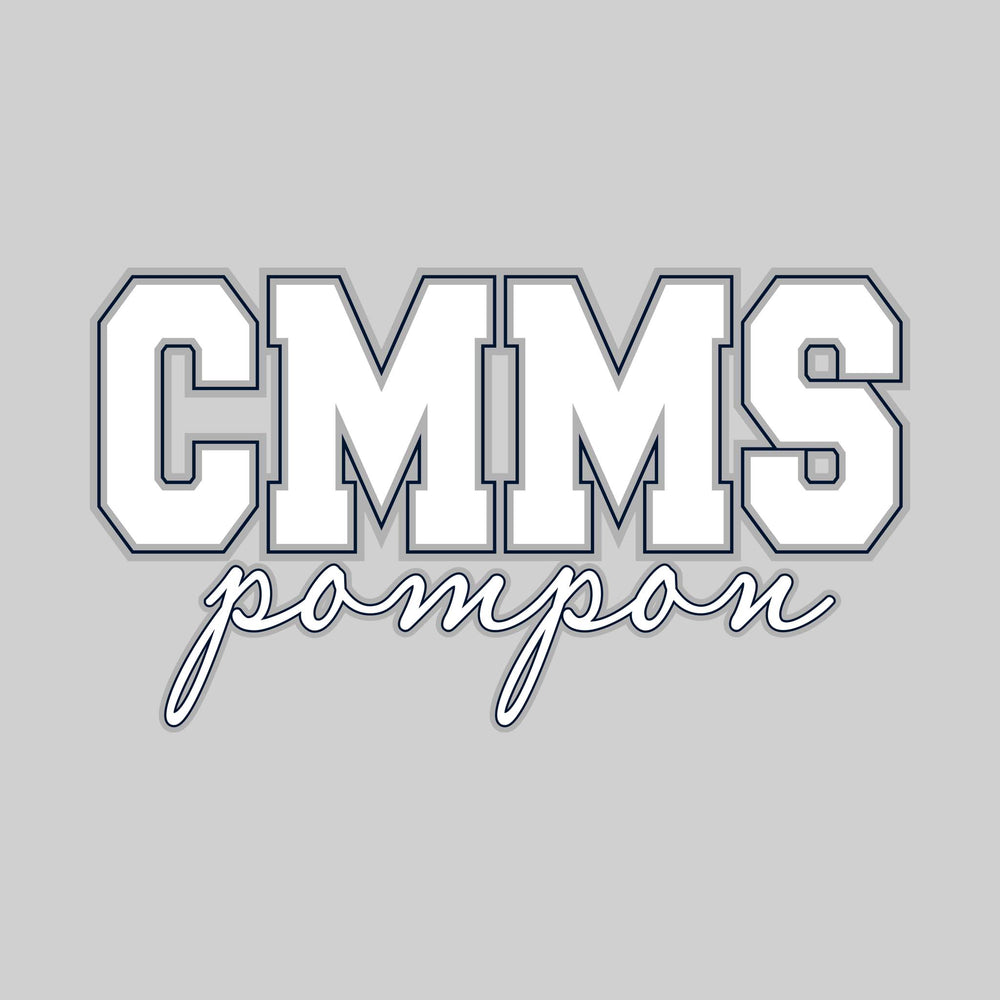 CMMS - Poms - Outlined CMMS with Cursive Pompon