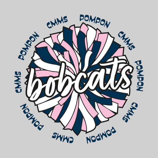 CMMS - Poms - Oversized Pom with Circular CMMS Pompon Text