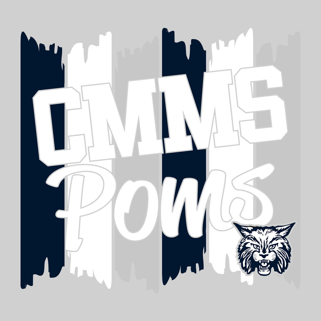 CMMS - Poms - Paint Strokes with Mascot