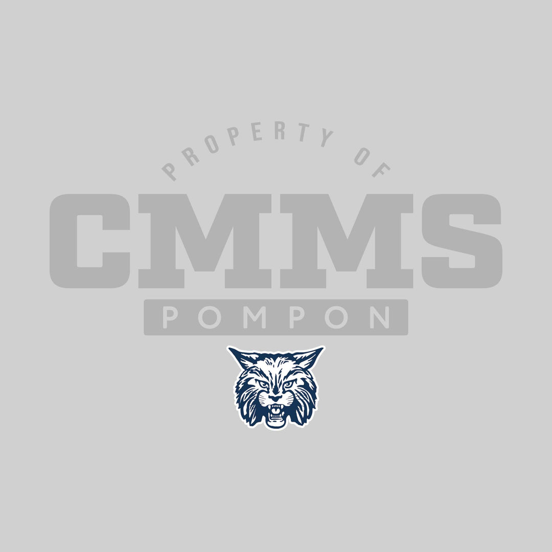 CMMS - Poms - Property of CMMS Pompon - Monochromatic with Mascot