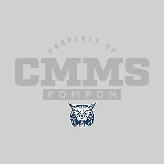 CMMS - Poms - Property of CMMS Pompon - Monochromatic with Mascot