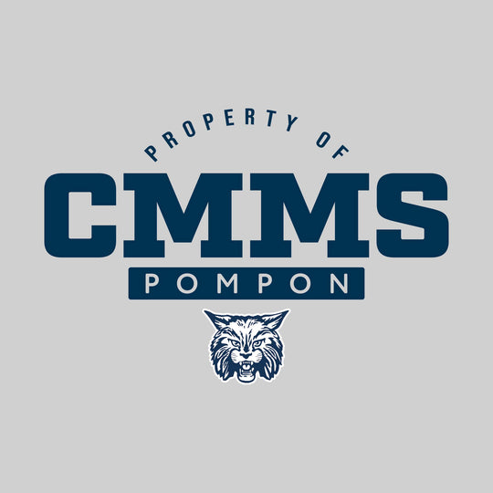 CMMS - Poms - Property of CMMS Pompon - Monochromatic with Mascot