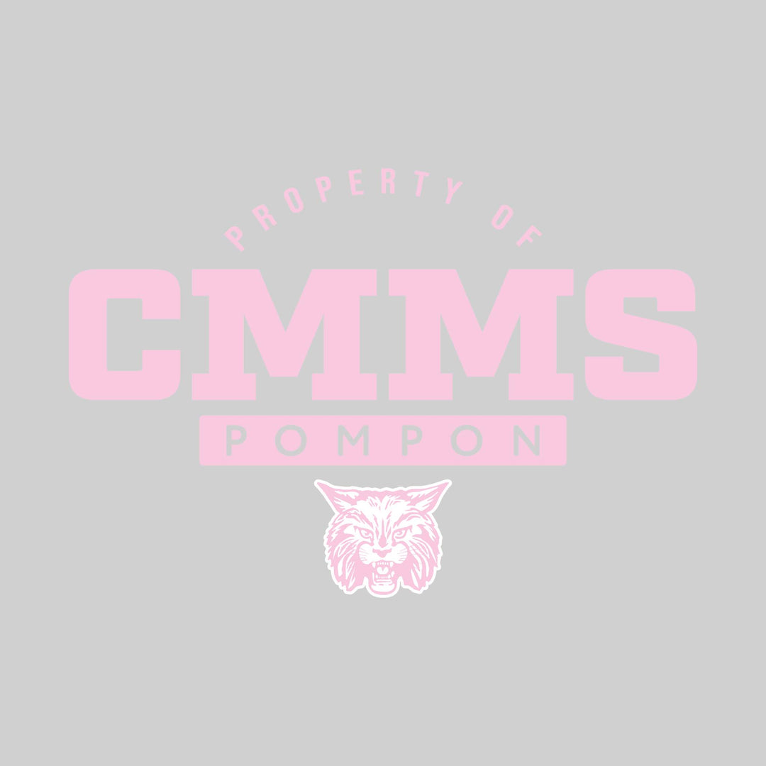 CMMS - Poms - Property of CMMS Pompon - Monochromatic with Mascot