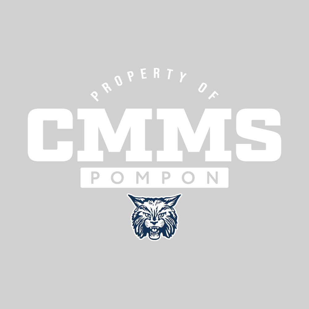 CMMS - Poms - Property of CMMS Pompon - Monochromatic with Mascot