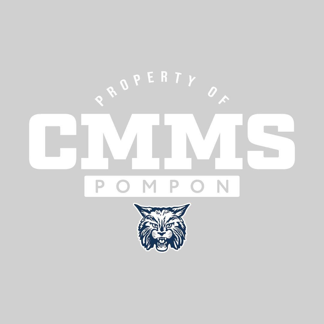CMMS - Poms - Property of CMMS Pompon - Monochromatic with Mascot