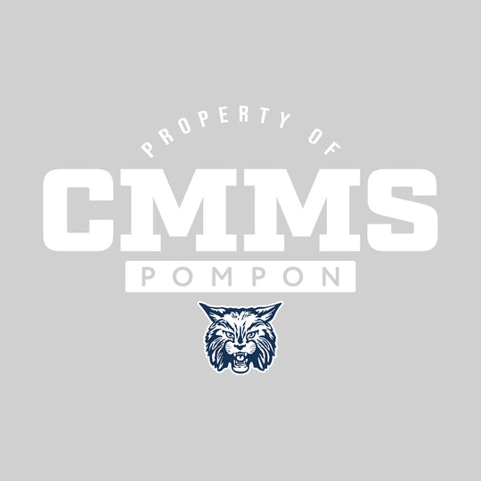CMMS - Poms - Property of CMMS Pompon - Monochromatic with Mascot