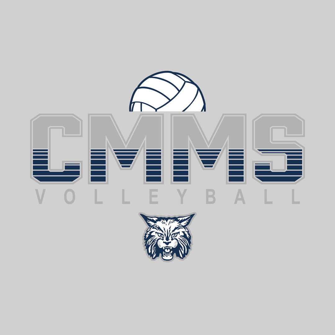 CMMS Bobcats - Volleyball - Striped CMMS with Mascot