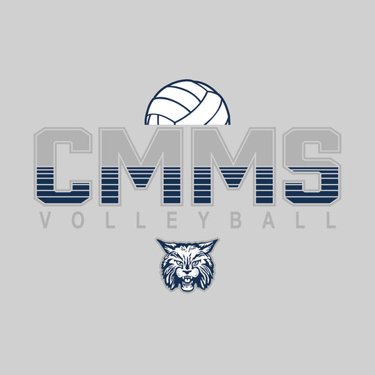 CMMS Bobcats - Volleyball - Striped CMMS with Mascot