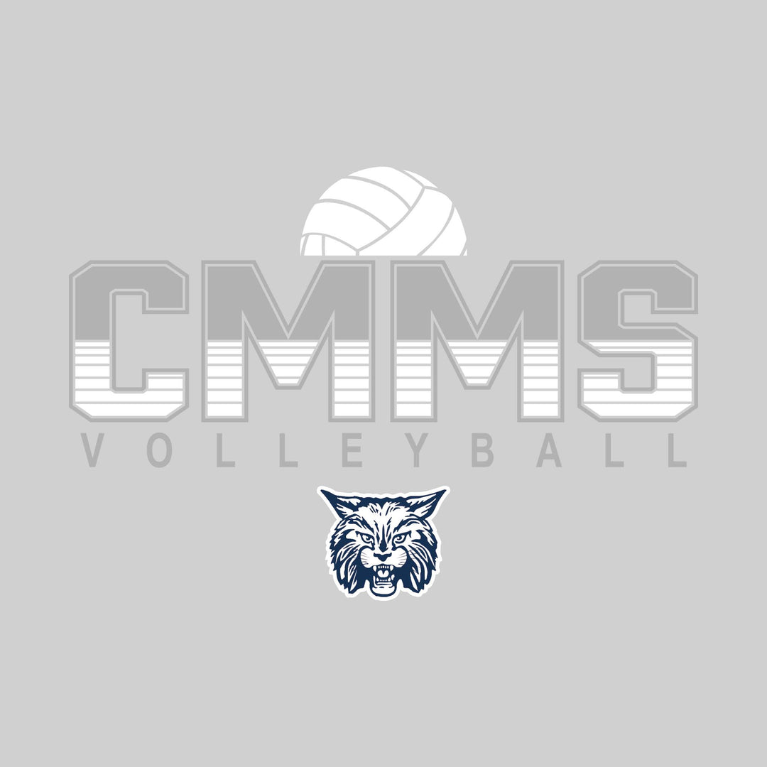 CMMS Bobcats - Volleyball - Striped CMMS with Mascot