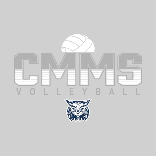CMMS Bobcats - Volleyball - Striped CMMS with Mascot