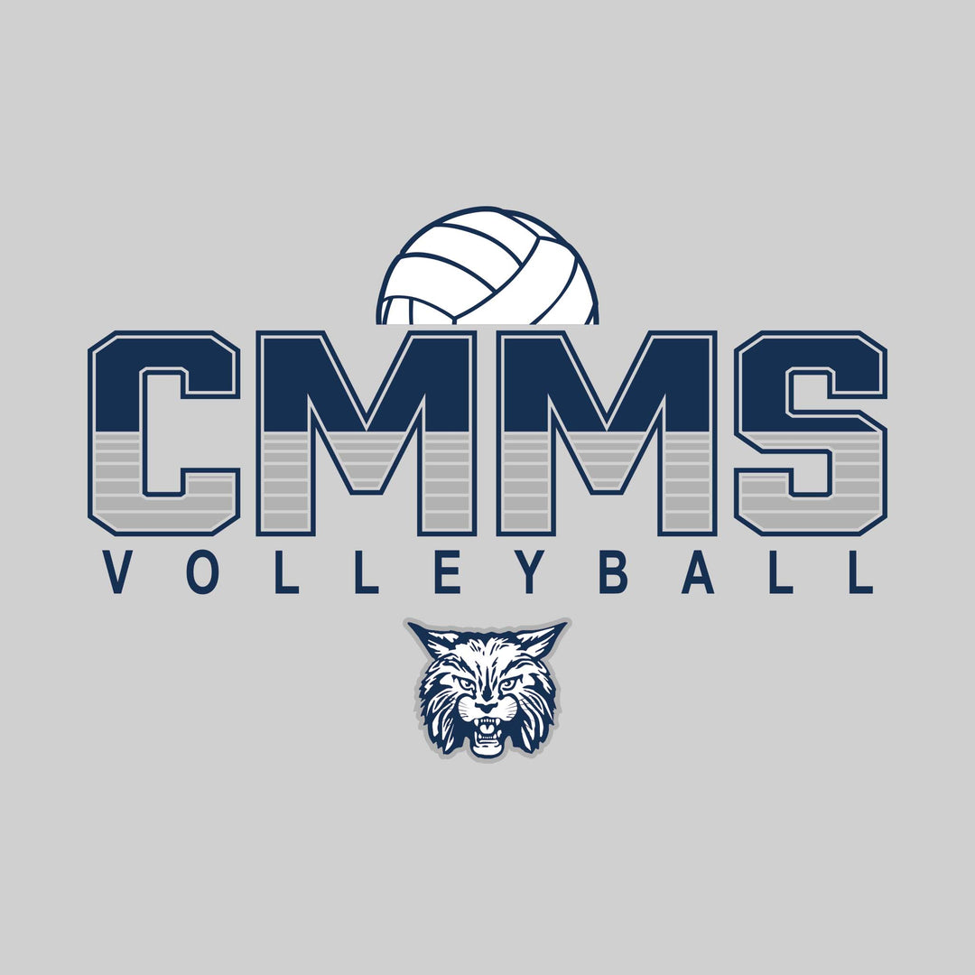CMMS Bobcats - Volleyball - Striped CMMS with Mascot