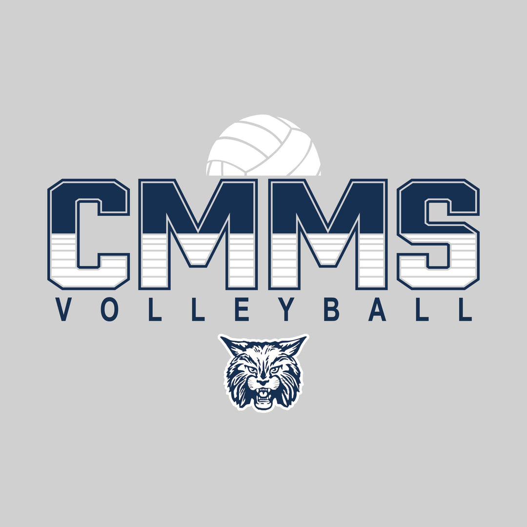 CMMS Bobcats - Volleyball - Striped CMMS with Mascot