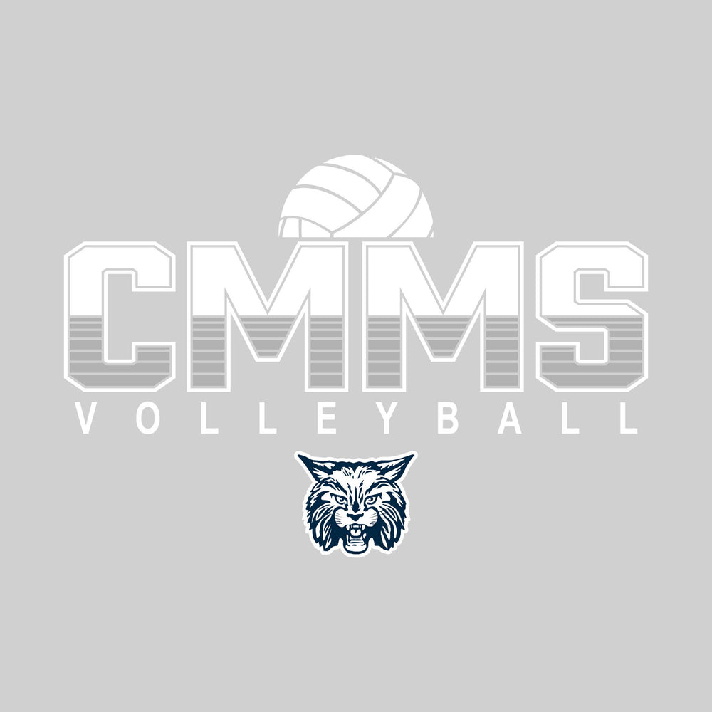 CMMS Bobcats - Volleyball - Striped CMMS with Mascot