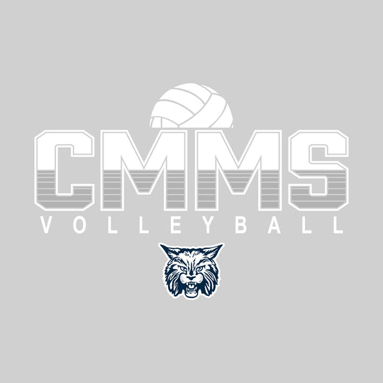 CMMS Bobcats - Volleyball - Striped CMMS with Mascot